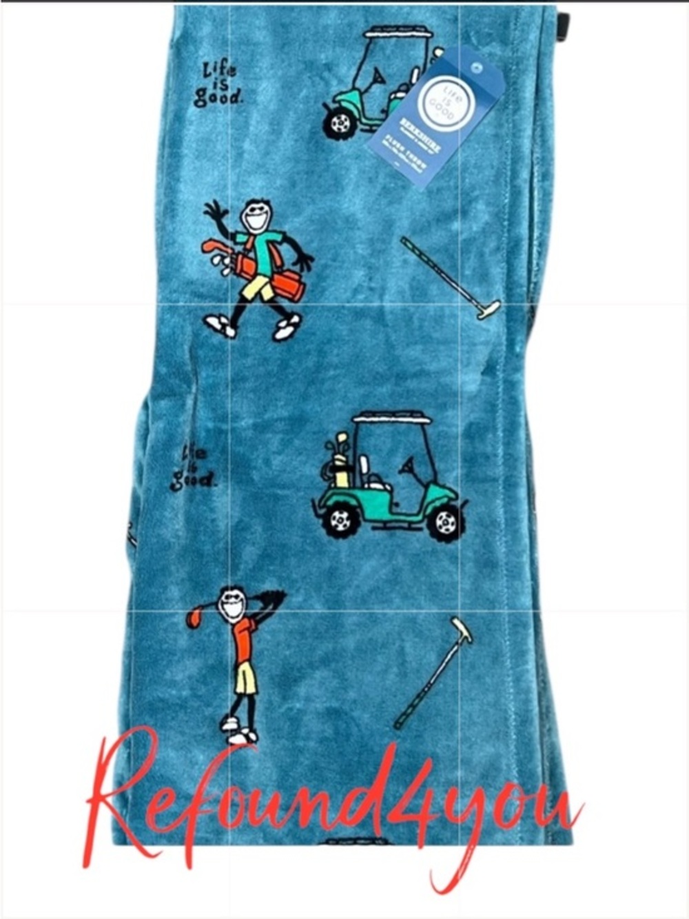 Life is Good - ‘Golf’ throw. 50” x 70”. NWT. Last one! Firm!